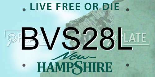 BVS28L New Hampshire License Plate
