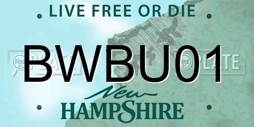 BWBU01 New Hampshire License Plate