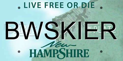 BWSKIER New Hampshire License Plate
