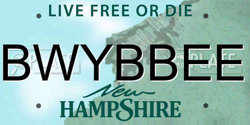 BWYBBEE New Hampshire License Plate