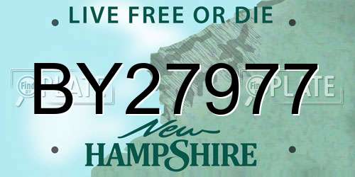 BY27977 New Hampshire License Plate