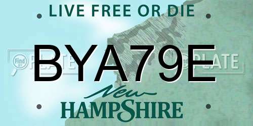 BYA79E New Hampshire License Plate