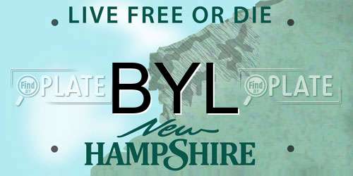 BYL New Hampshire License Plate