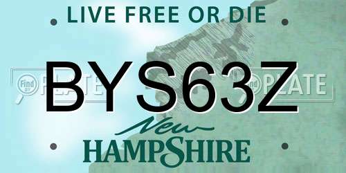 BYS63Z New Hampshire License Plate