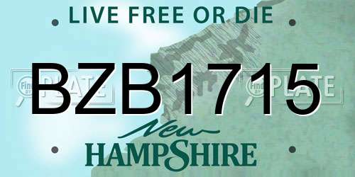BZB1715 New Hampshire License Plate
