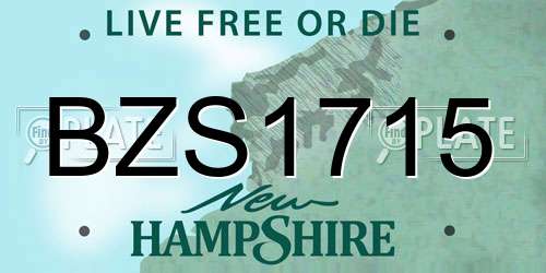 BZS1715 New Hampshire License Plate