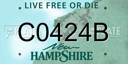 C0424B New Hampshire License Plate