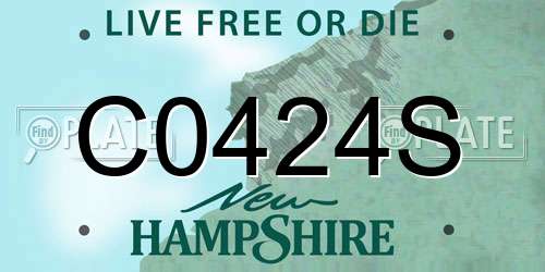 C0424S New Hampshire License Plate