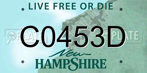 C0453D New Hampshire License Plate