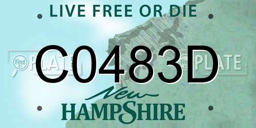 C0483D New Hampshire License Plate
