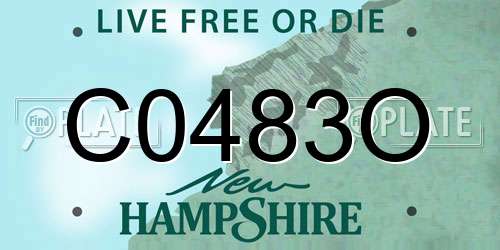 C0483O New Hampshire License Plate