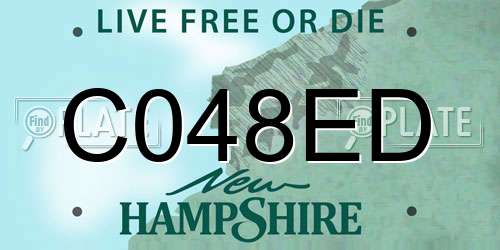 C048ED New Hampshire License Plate