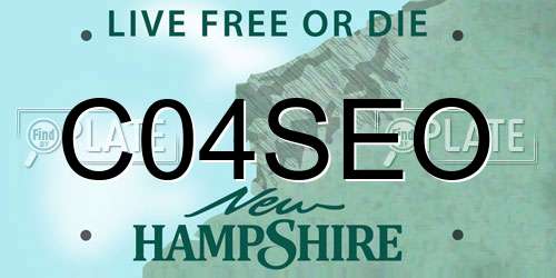 C04SEO New Hampshire License Plate