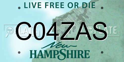 C04ZAS New Hampshire License Plate