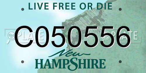 C050556 New Hampshire License Plate