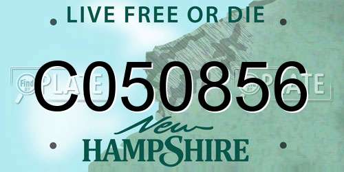 C050856 New Hampshire License Plate