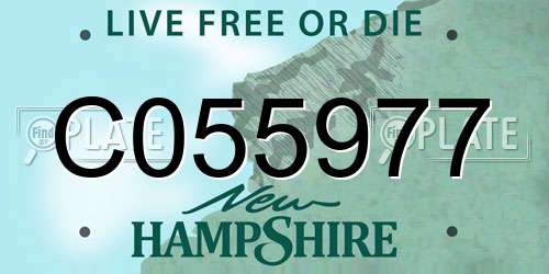 C055977 New Hampshire License Plate