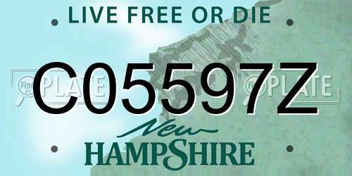 C05597Z New Hampshire License Plate