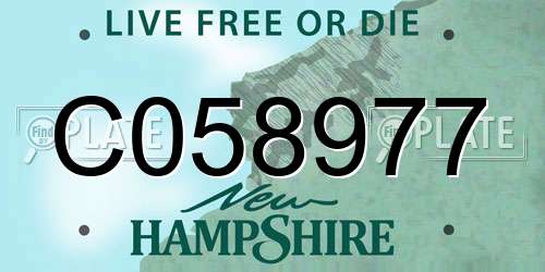 C058977 New Hampshire License Plate