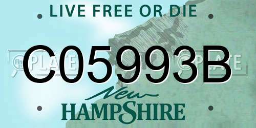 C05993B New Hampshire License Plate