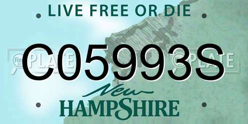 C05993S New Hampshire License Plate