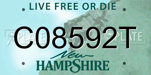 C08592T New Hampshire License Plate