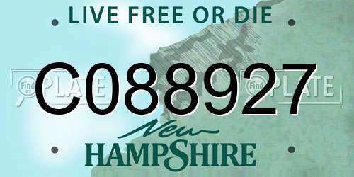 C088927 New Hampshire License Plate