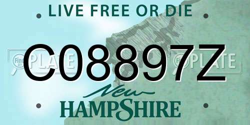 C08897Z New Hampshire License Plate