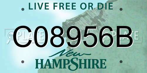 C08956B New Hampshire License Plate