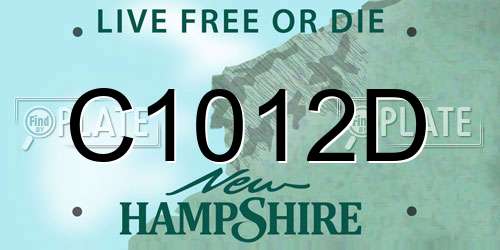 C1012D New Hampshire License Plate
