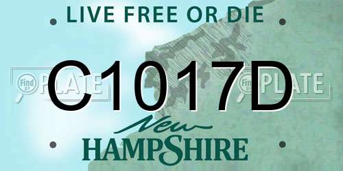 C1017D New Hampshire License Plate