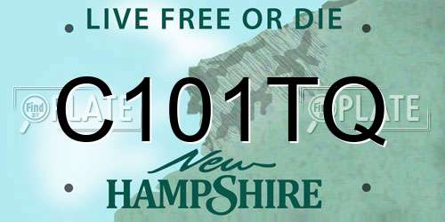C101TQ New Hampshire License Plate