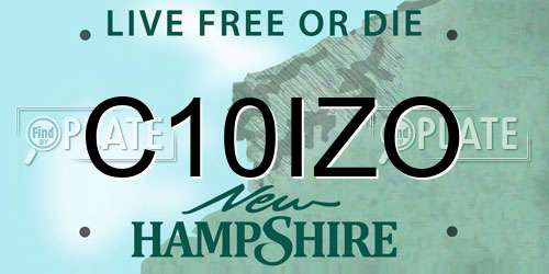 C10IZO New Hampshire License Plate