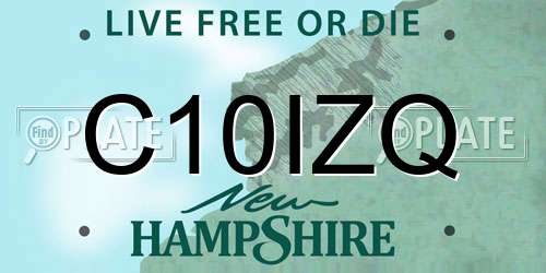 C10IZQ New Hampshire License Plate