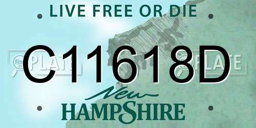 C11618D New Hampshire License Plate