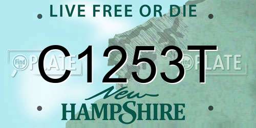 C1253T New Hampshire License Plate