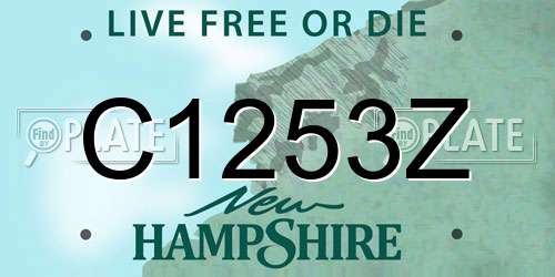 C1253Z New Hampshire License Plate