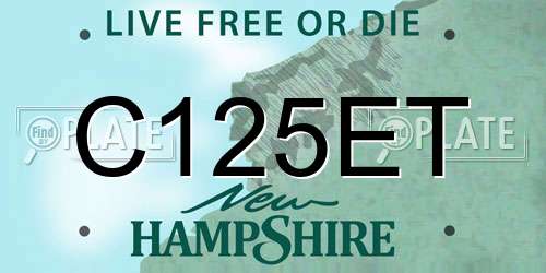 C125ET New Hampshire License Plate