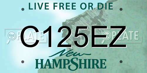 C125EZ New Hampshire License Plate
