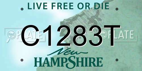 C1283T New Hampshire License Plate