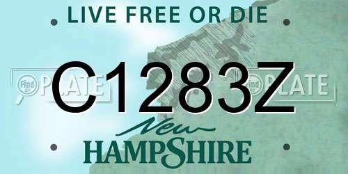 C1283Z New Hampshire License Plate
