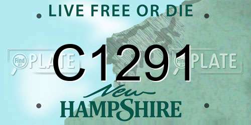 C1291 New Hampshire License Plate