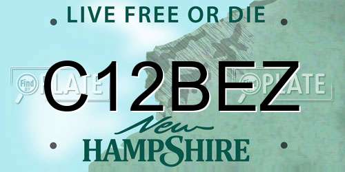 C12BEZ New Hampshire License Plate