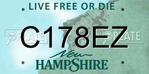 C178EZ New Hampshire License Plate