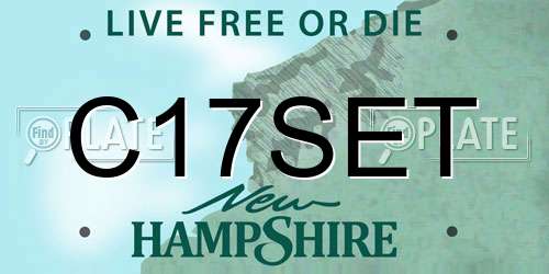 C17SET New Hampshire License Plate