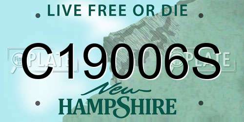 C19006S New Hampshire License Plate