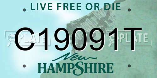C19091T New Hampshire License Plate