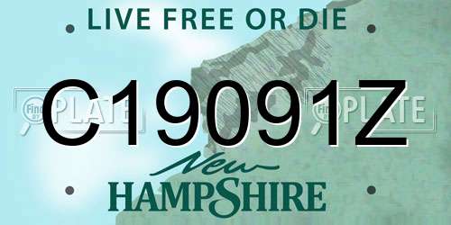 C19091Z New Hampshire License Plate