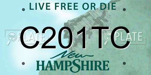 C201TC New Hampshire License Plate