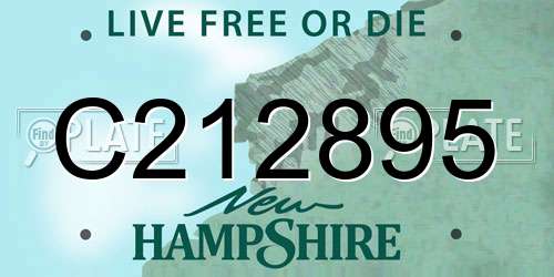 C212895 New Hampshire License Plate